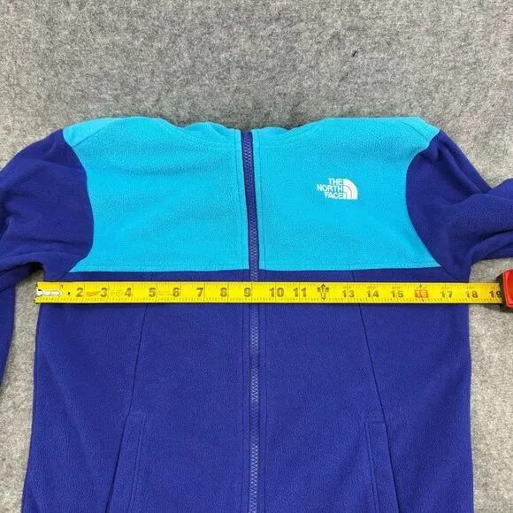 The North Face Jacket Teen Boy L 14/16 Full Zip Hooded Sweatshirt Blue Warm - Picture 10 of 10